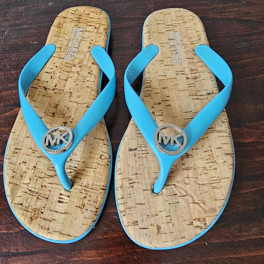 Michael Kors Blue Flip Flops 💙